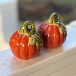 Ceramic Pumpkin Salt and Pepper Shakers